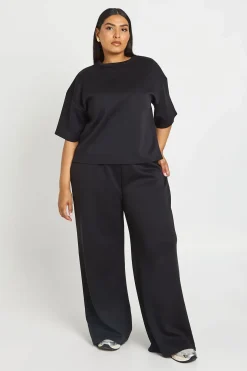 boohoo Ensemble Coordonné Grande Taille Blouse Drapée Et Pantalon Tissé<Femme Ensembles