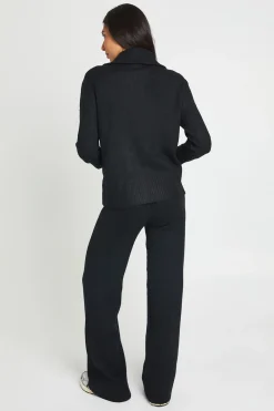 boohoo Ensemble Coordonné Grande Taille Synthétiquell Zippé En Maille Douce Et Pantalon Droit<Femme Pulls Et Gilets|Toutes Les Mailles