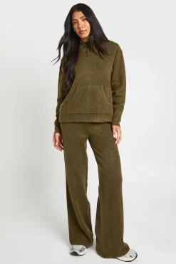 Ensemble Coordonné Grande Taille Sweat À Casynthétiqueche En Maille Douce Et Pantalon Jambes Larges