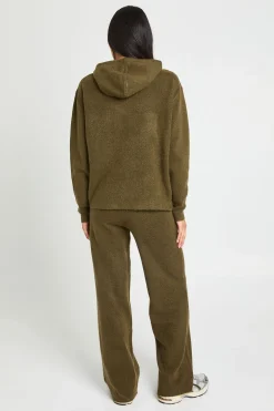 Ensemble Coordonné Grande Taille Sweat À Casynthétiqueche En Maille Douce Et Pantalon Jambes Larges