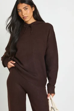 Ensemble Coordonné Grande Taille En Maille Douce Avec Sweat À Casynthétiqueche Oversize Et Pantalon Large