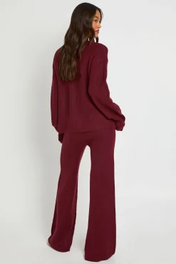 Ensemble Coordonné Grande Taille Synthétiquell Oversize Super Doux Col Zippé Et Pantalon Jambes Larges