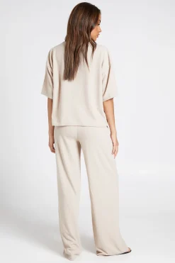 Ensemble Coordonné Haut Ample Oversize Et Pantalon Large À Effet Froissé
