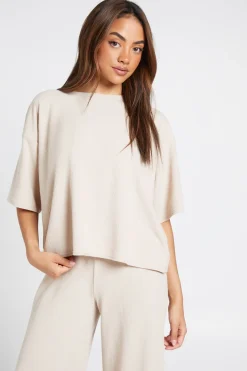 Ensemble Coordonné Haut Ample Oversize Et Pantalon Large À Effet Froissé