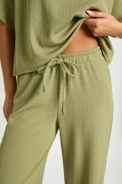 Ensemble Coordonné Haut Ample Oversize Et Pantalon Large En Tissu Froissé
