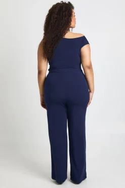 Ensemble Coordonné Haut Asymétrique Et Pantalon Grande Taille
