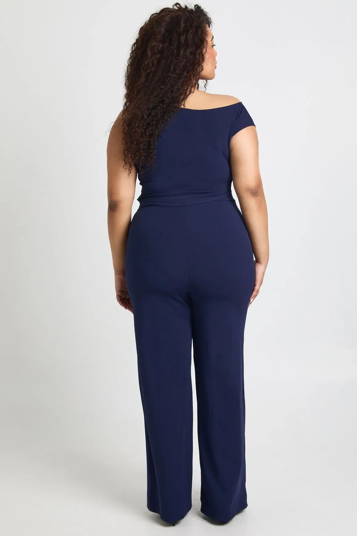 Ensemble Coordonné Haut Asymétrique Et Pantalon Grande Taille