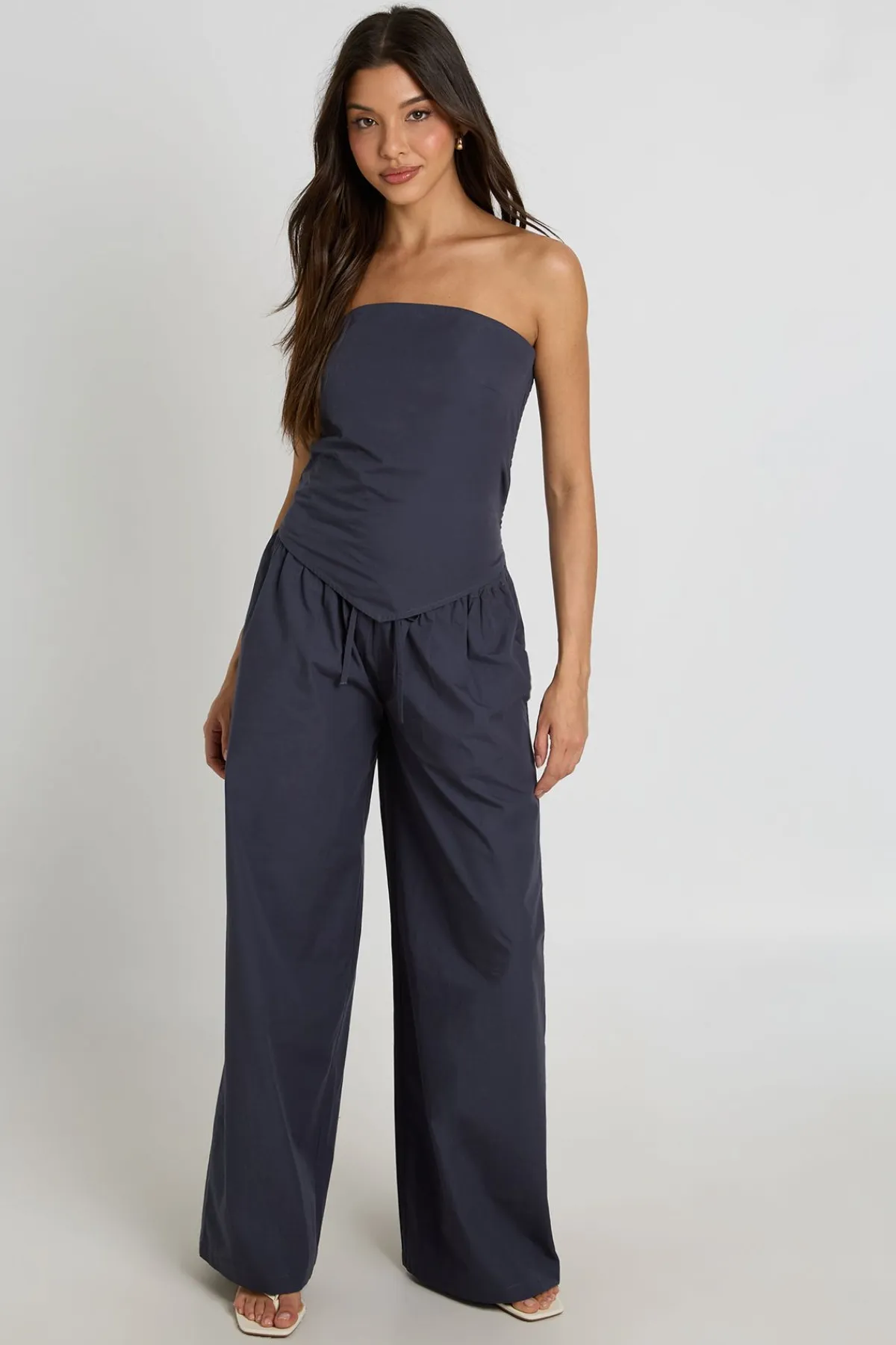 boohoo Ensemble Coordonné Haut Bandeau Foulard Et Pantalon Large<Femme Ensembles