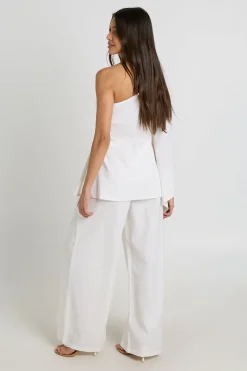 boohoo Ensemble Coordonné Haut Cape Et Pantalon Large À Effet Lin<Femme Ensembles