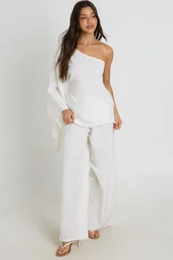 boohoo Ensemble Coordonné Haut Cape Et Pantalon Large À Effet Lin<Femme Ensembles