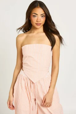 Ensemble Coordonné Haut Écharpe Et Pantalon En Seersucker Vichy
