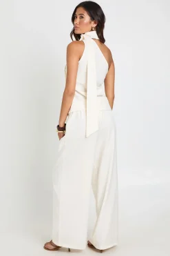 boohoo Ensemble Coordonné Haut Écharpe En Crêpe Et Pantalon Large<Femme Ensembles