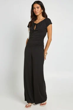 boohoo Ensemble Coordonné Haut Col Goutte À Nouer Et Pantalon Large En Modal<Femme Ensembles