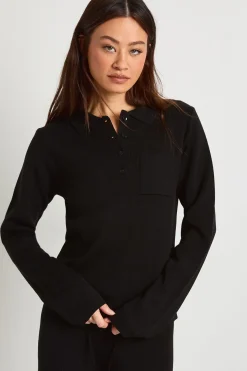 boohoo Ensemble Coordonné Haut Col Montant Boutonné et Pantalon Jambes Droites Tall<Femme Pulls Et Gilets|Toutes Les Mailles