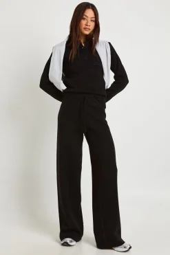 boohoo Ensemble Coordonné Haut Col Montant Boutonné et Pantalon Jambes Droites Tall<Femme Pulls Et Gilets|Toutes Les Mailles