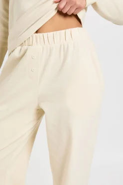 boohoo Ensemble Coordonné Haut Court Col Rond Boutonné Et Pantalon En Coton<Femme Ensembles