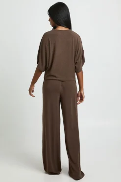 boohoo Ensemble Coordonné Haut En Jersey Ultra Doux À Manches Longues Et Pantalon Droit<Femme Ensembles