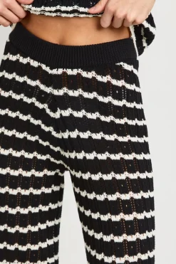 boohoo Ensemble Coordonné Haut En Tricot À Rayures Crochet Et Pantalon Large Tall<Femme Pulls Et Gilets|Toutes Les Mailles