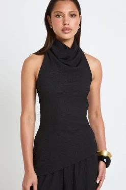 boohoo Ensemble Coordonné Haut Long Col Montant Et Pantalon En Tissu Froissé<Femme Ensembles