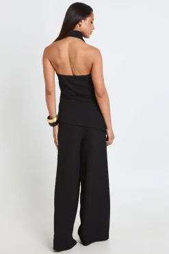 boohoo Ensemble Coordonné Haut Long Col Montant Et Pantalon En Tissu Froissé<Femme Ensembles