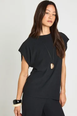 Ensemble Coordonné Haut Ourlet Asymétrique Froissé Et Pantalon Droit Jambe Large Tall