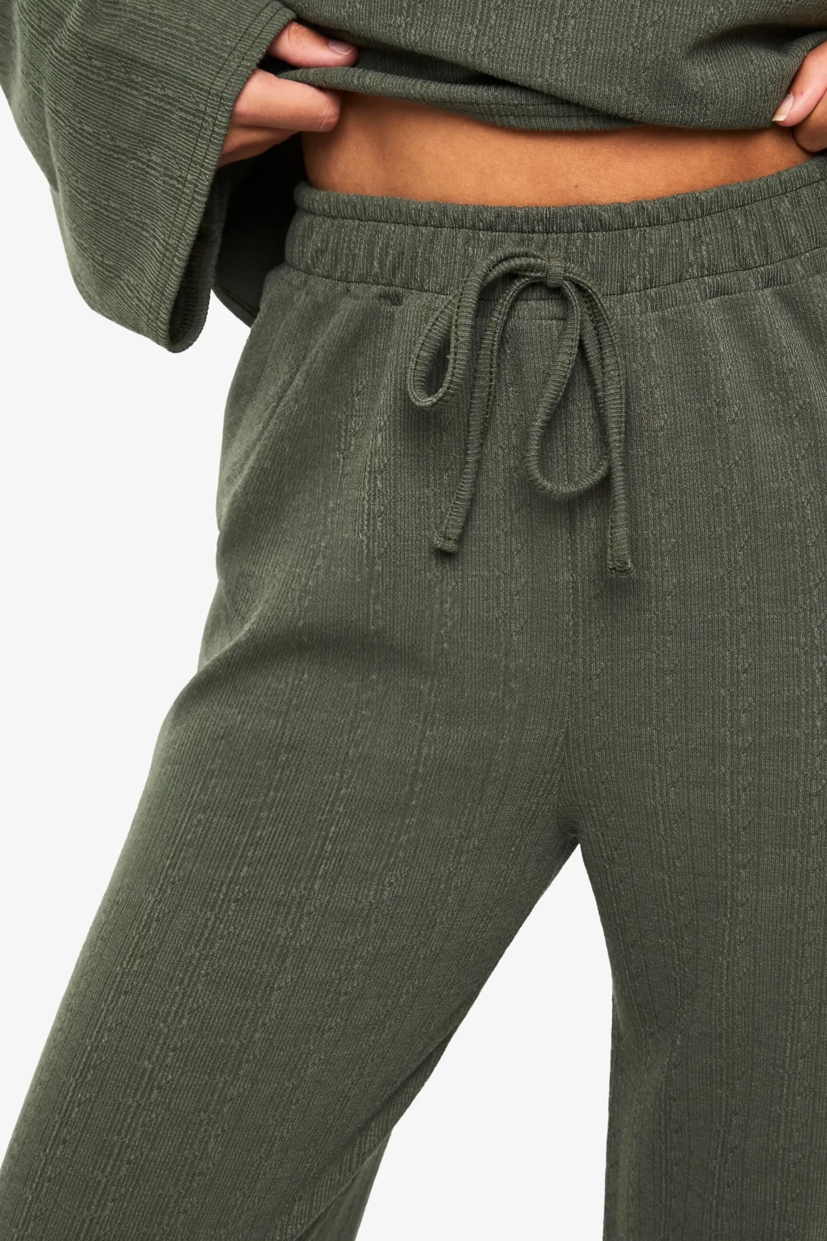 boohoo Ensemble coordonné : haut oversize froissé et pantalon à jambes larges<Femme Ensembles