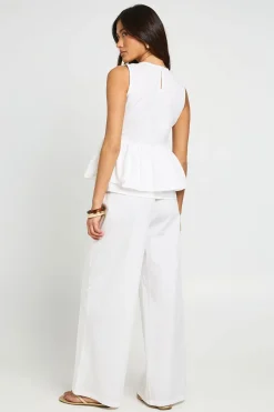 Ensemble Coordonné Haut Péplum Col Montant Et Pantalon