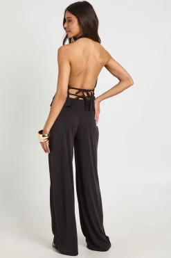 Ensemble Coordonné Haut Péplum Dos Nu À Nouer Et Pantalon