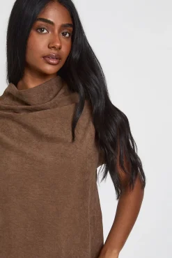 Ensemble Coordonné Jambes Larges Drapé Col Bénitier Effet Pêche