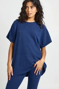 Ensemble Coordonné Legging Évasé & Top Côtelé Bicolore