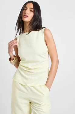 boohoo Ensemble Coordonné Pantalon Et Haut Sans Manches Froncé Effet Pêche<Femme Ensembles