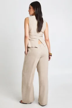 boohoo Ensemble Coordonné Pantalon Et Haut Sans Manches Froncé Effet Pêche<Femme Ensembles