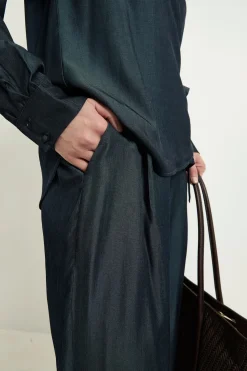 Ensemble Coordonné Pantalon Large Aspect Denim