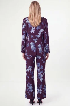 Ensemble Coordonné Pantalon Large Fleuri En Satin Petite