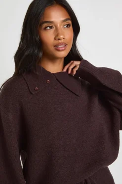 Ensemble coordonné Petit cardigan tricoté épais à col rond ultra-doux et pantalon à jambes larges