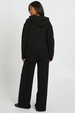 boohoo Ensemble Coordonné Petite À Casynthétiqueche En Maille Douce Et Pantalon Large<Femme Pulls Et Gilets|Toutes Les Mailles