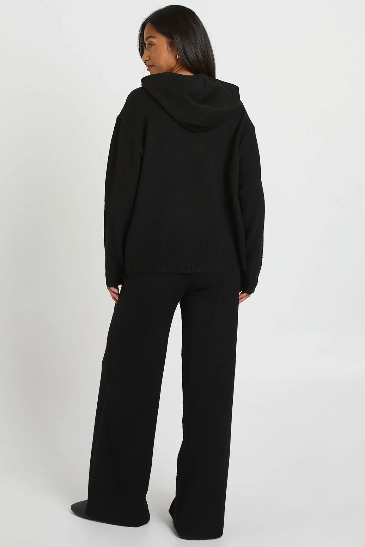 boohoo Ensemble Coordonné Petite À Casynthétiqueche En Maille Douce Et Pantalon Large<Femme Pulls Et Gilets|Toutes Les Mailles
