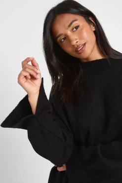 boohoo Ensemble Coordonné Petite En Maille Douce Synthétiquell Et Pantalon Évasé<Femme Pulls Et Gilets|Toutes Les Mailles