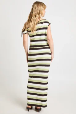 Ensemble Coordonné Petite Haut Tricoté Asymétrique À Une Épaule Et Jupe Longue