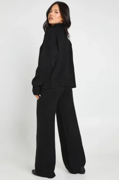 boohoo Ensemble Coordonné Petite Synthétiquell Surdimensionné Ultra Doux Col Zippé Et Pantalon Large<Femme Pulls Et Gilets|Toutes Les Mailles