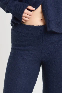 Ensemble Coordonné Petite Taille Cardigan Boutonné En Maille Douce Et Pantalon Jambes Larges