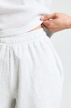boohoo Ensemble Coordonné Petite T-shirt Gaufré Et Pantalon Large<Femme Ensembles