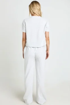 boohoo Ensemble Coordonné Petite T-shirt Gaufré Et Pantalon Large<Femme Ensembles
