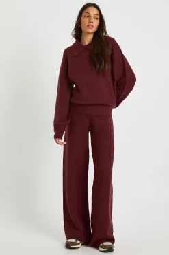 Ensemble coordonné pour grande taille : cardigan tricoté épais à col rond ultra doux et pantalon à jambes larges