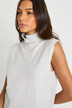 Ensemble coordonné pour personnes de grande taille : débardeur en maille ultra douce à col fendu et pantalon à jambe droite
