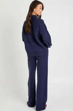 boohoo Ensemble coordonné pour personnes grandes : cardigan tricoté épais ultra doux à col rond et pantalon à jambes larges<Femme Pulls Et Gilets|Toutes Les Mailles