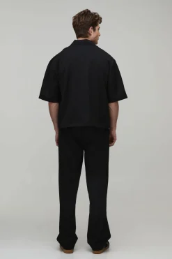 boohooMAN Ensemble Coordonné Surchemise À Manches Courtes Avec Fermeture Éclair Et Détails Plissés<Homme Ensembles