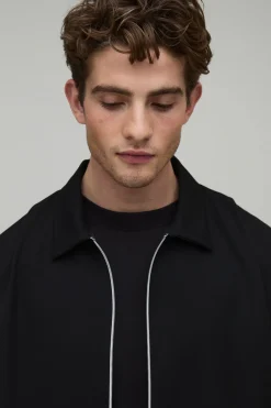 boohooMAN Ensemble Coordonné Surchemise À Manches Courtes Avec Fermeture Éclair Et Détails Plissés<Homme Ensembles