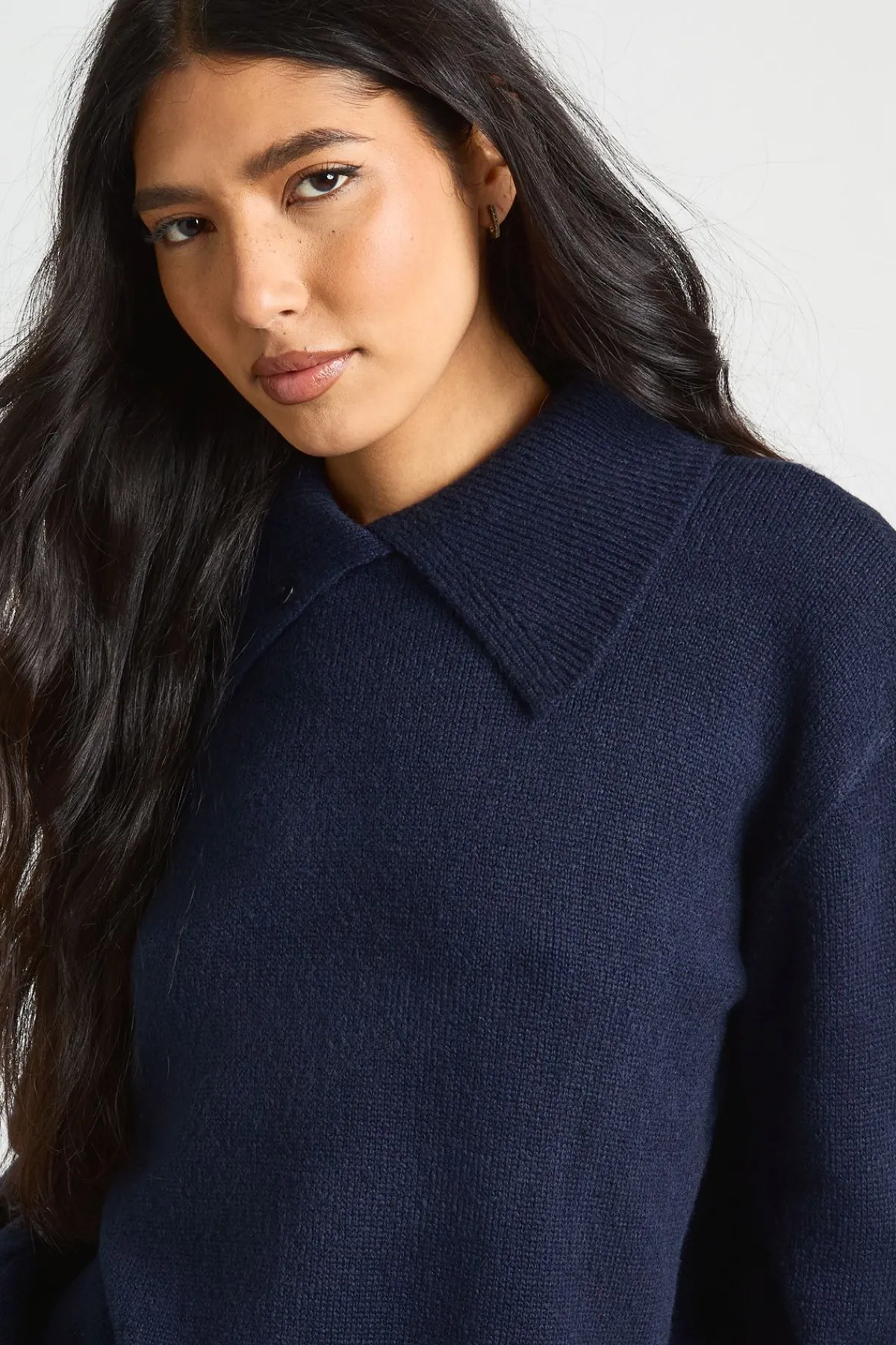 boohoo Ensemble Coordonné Synthétiquell Oversize en Maille Épaisse avec Détail Col et Pantalon Large Taille Haute<Femme Pulls Et Gilets|Toutes Les Mailles