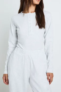 boohoo Ensemble Coordonné Tall Haut Col Rond Boutonné En Coton Et Pantalon<Femme Ensembles